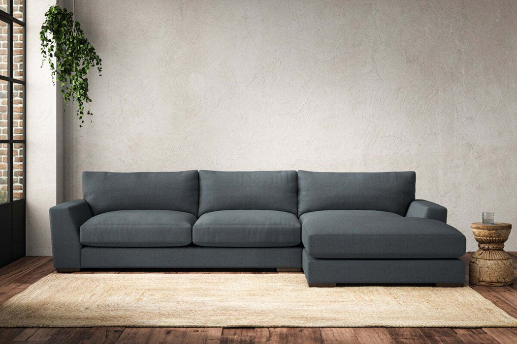 Guddu Large Right Hand Chaise Sofa - Brera Linen Dusk