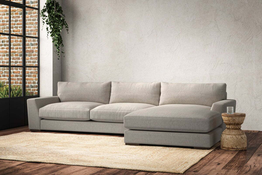Guddu Large Right Hand Chaise Sofa Brera Linen Natural