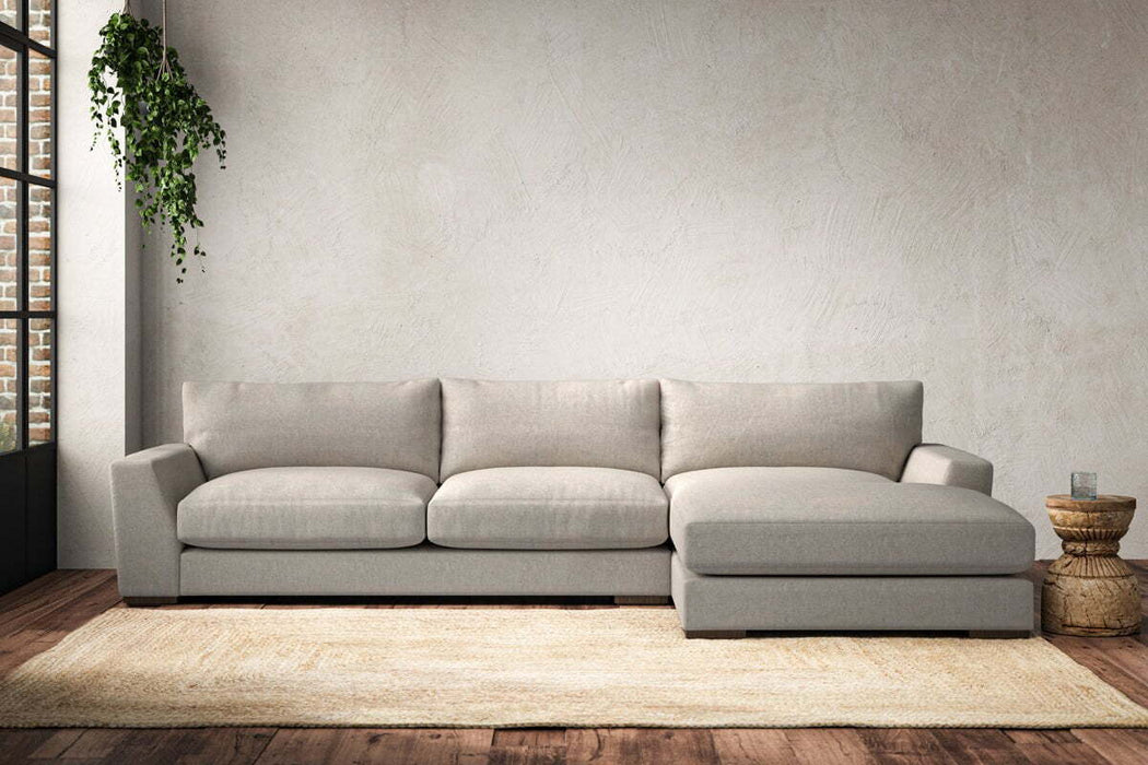 Guddu Large Right Hand Chaise Sofa Brera Linen Natural