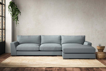 Guddu Large Right Hand Chaise Sofa - Recycled Cotton Horizon