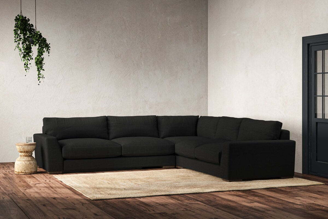 Guddu Large Right Hand Corner Sofa - Brera Linen Charcoal