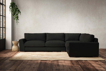 Guddu Large Right Hand Corner Sofa - Brera Linen Charcoal