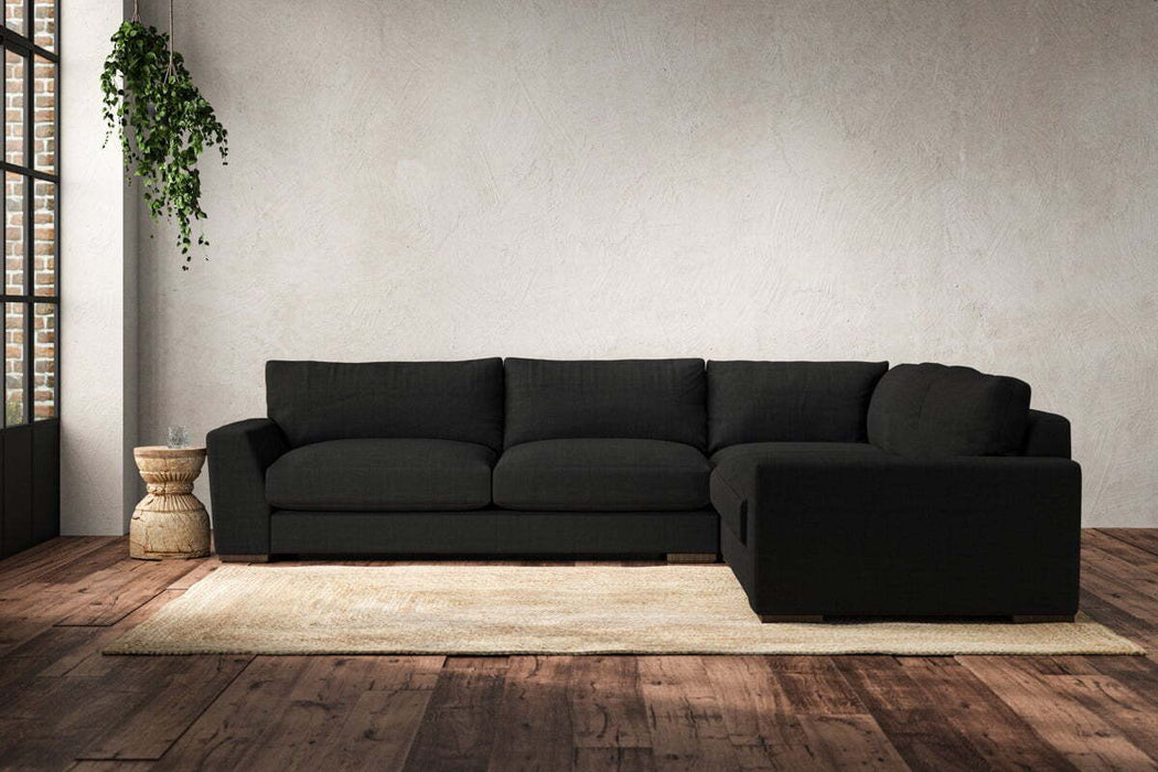 Guddu Large Right Hand Corner Sofa - Brera Linen Charcoal