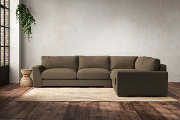 Guddu Large Right Hand Corner Sofa - Brera Linen Chestnut