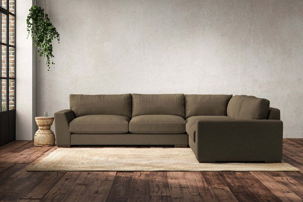 Guddu Large Right Hand Corner Sofa - Brera Linen Chestnut