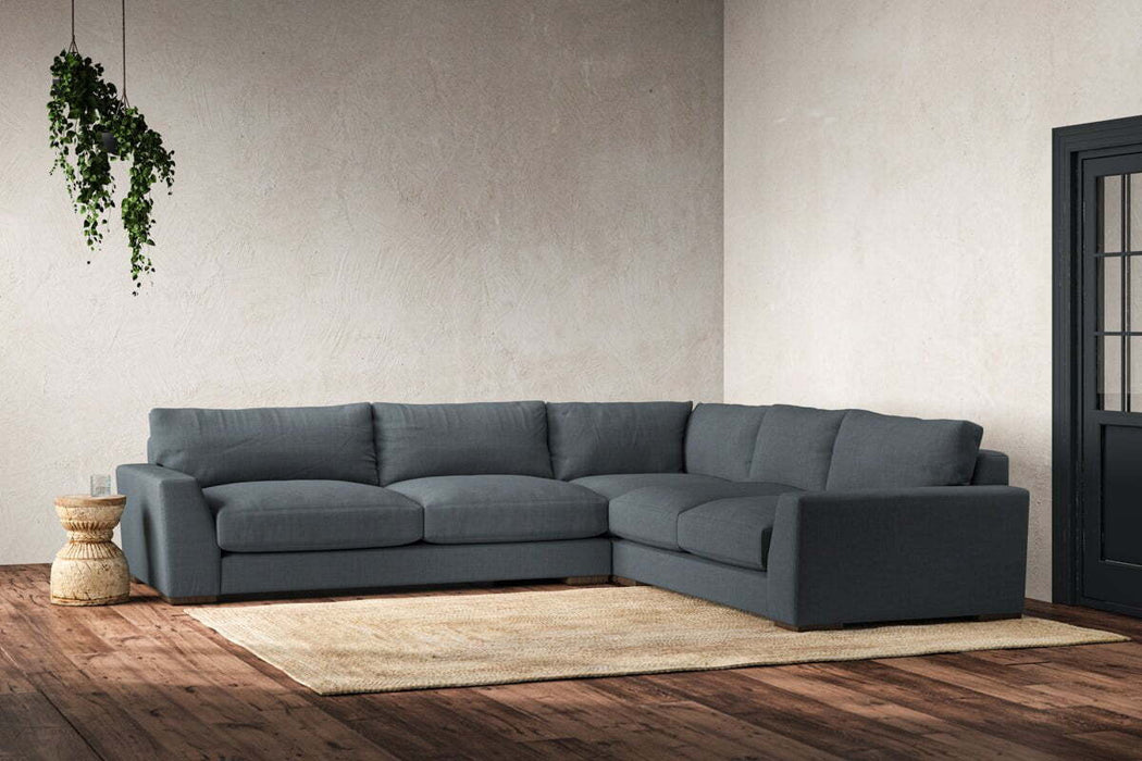Guddu Large Right Hand Corner Sofa - Brera Linen Dusk