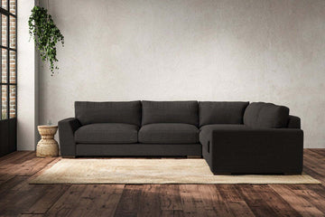 Guddu Large Right Hand Corner Sofa - Brera Linen Espresso