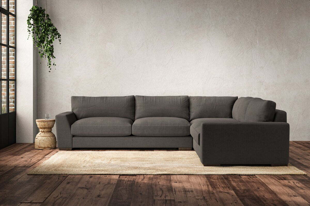 Guddu Large Right Hand Corner Sofa - Brera Linen Granite
