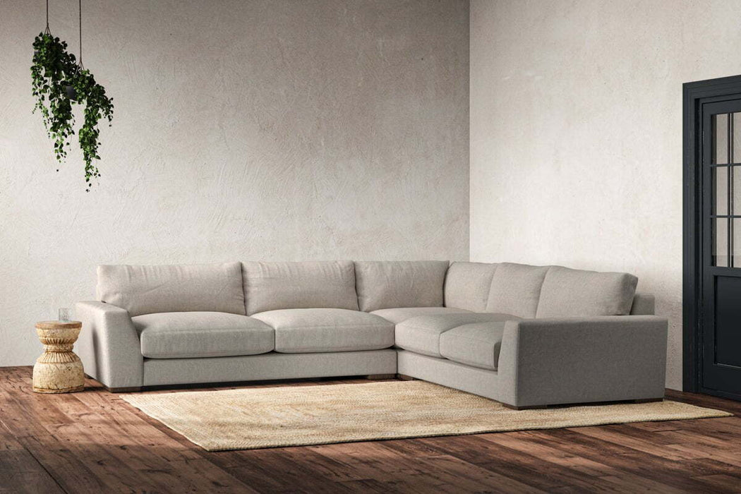 Guddu Large Right Hand Corner Sofa Brera Linen Natural