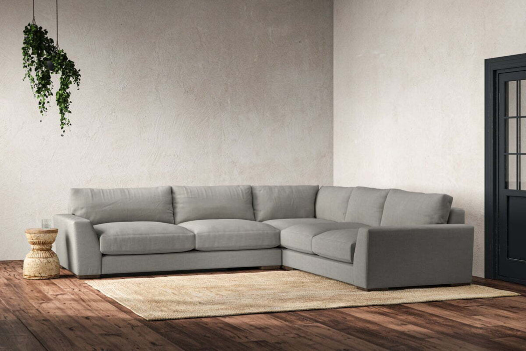 Guddu Large Right Hand Corner Sofa - Brera Linen Smoke