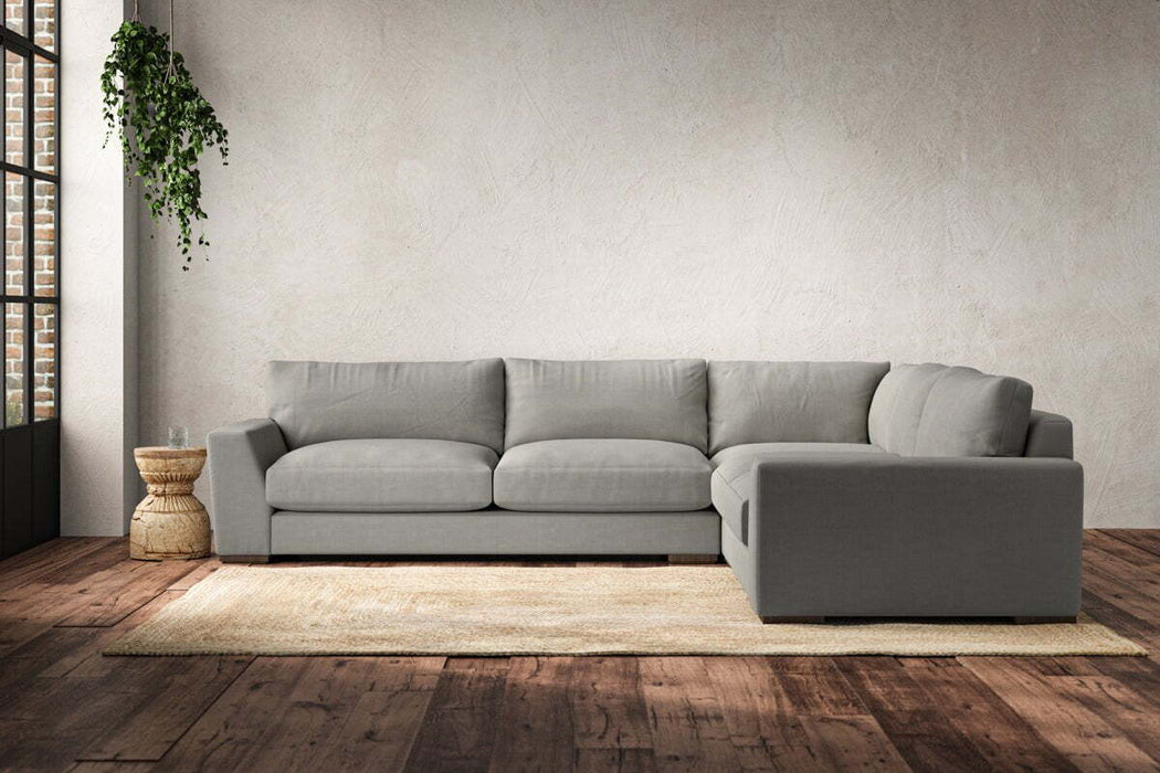 Guddu Large Right Hand Corner Sofa - Brera Linen Smoke