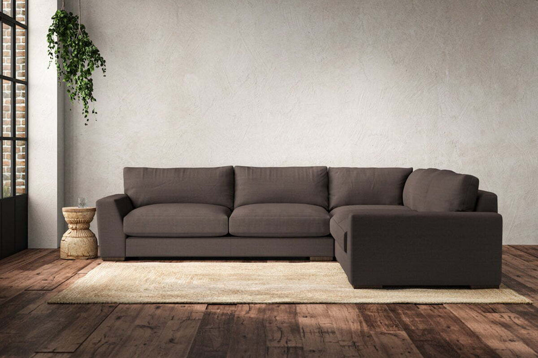 Guddu Large Right Hand Corner Sofa - Recycled Cotton Mocha