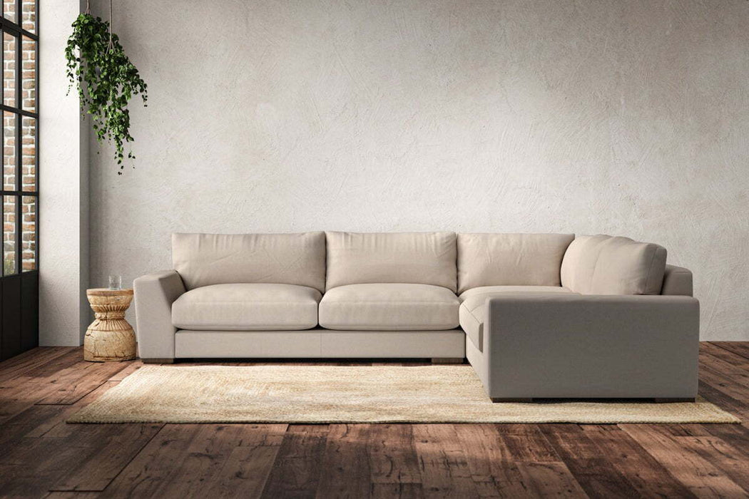 Guddu Large Right Hand Corner Sofa - Recycled Cotton Natural