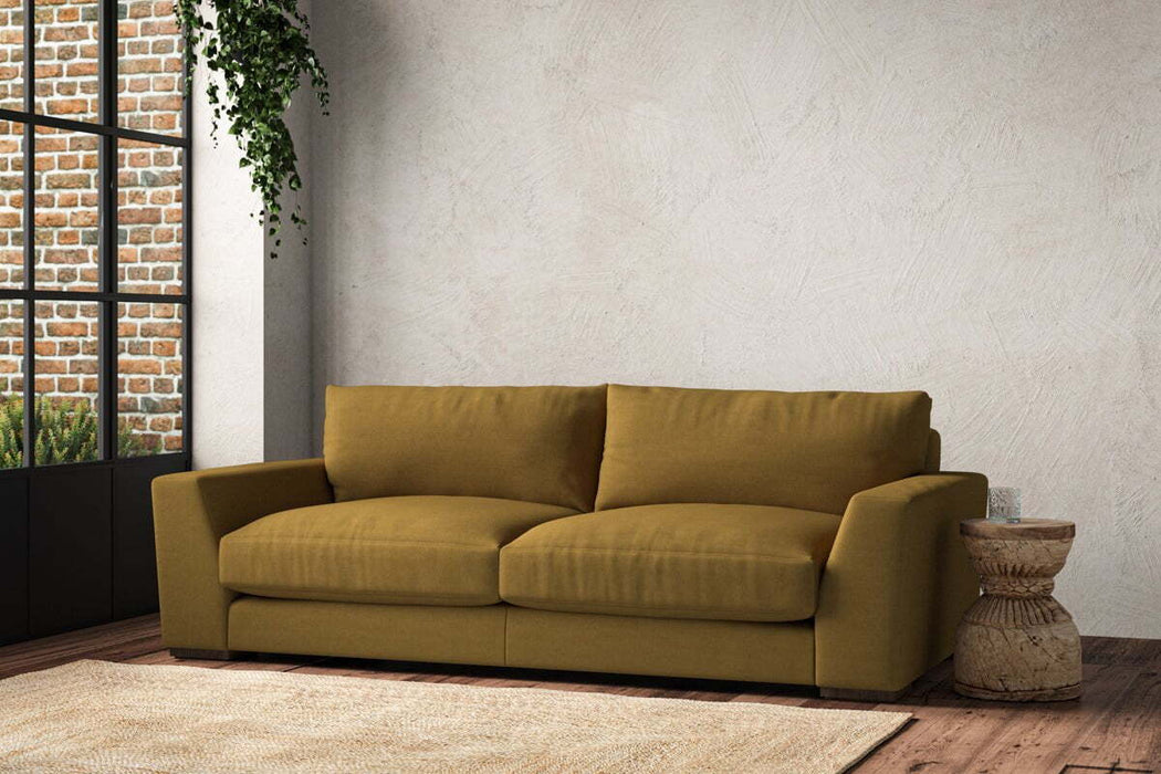 Guddu Large Sofa - Recycled Cotton Ochre