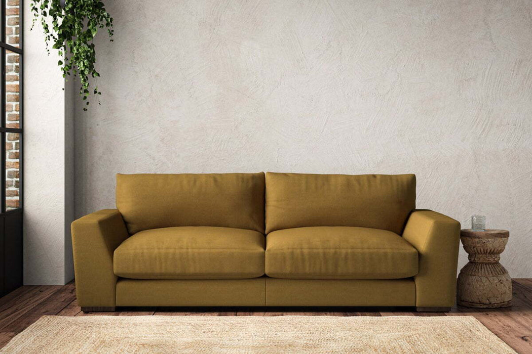 Guddu Large Sofa - Recycled Cotton Ochre