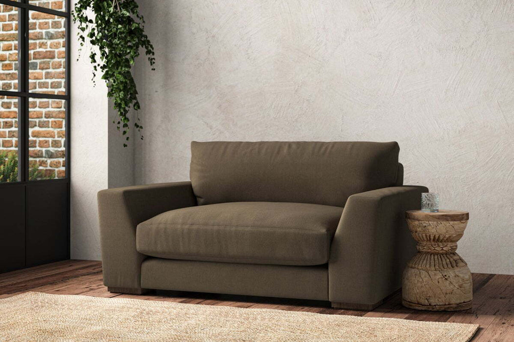 Guddu Love Seat - Brera Linen Chestnut