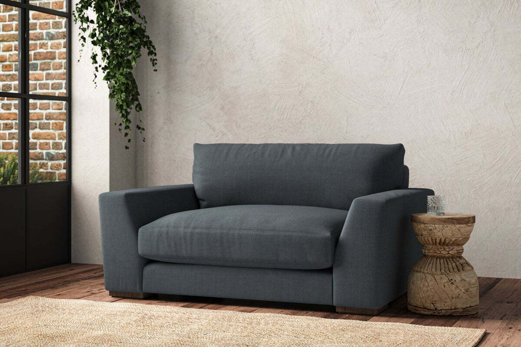 Guddu Love Seat - Brera Linen Dusk