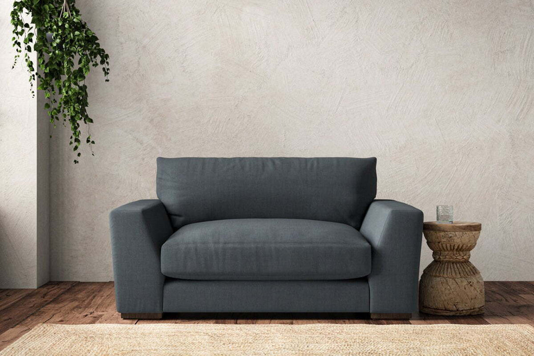 Guddu Love Seat - Brera Linen Dusk