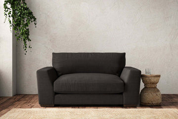 Guddu Love Seat - Brera Linen Espresso