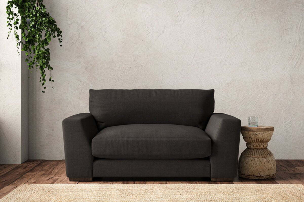 Guddu Love Seat - Brera Linen Espresso