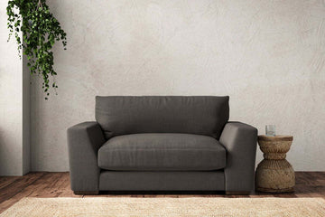 Guddu Love Seat - Brera Linen Granite