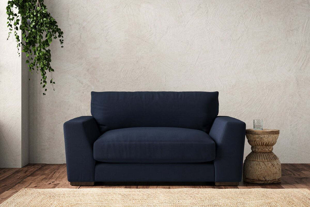 Guddu Love Seat - Brera Linen Indigo
