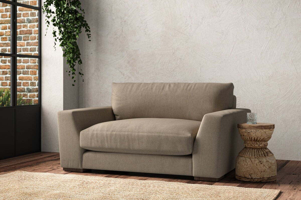 Guddu Love Seat - Brera Linen Pebble