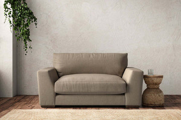 Guddu Love Seat - Brera Linen Pebble