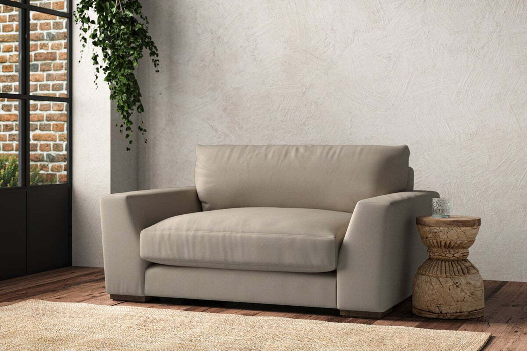 Guddu Love Seat - Recycled Cotton Stone