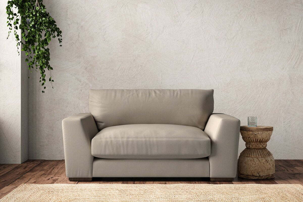 Guddu Love Seat - Recycled Cotton Stone