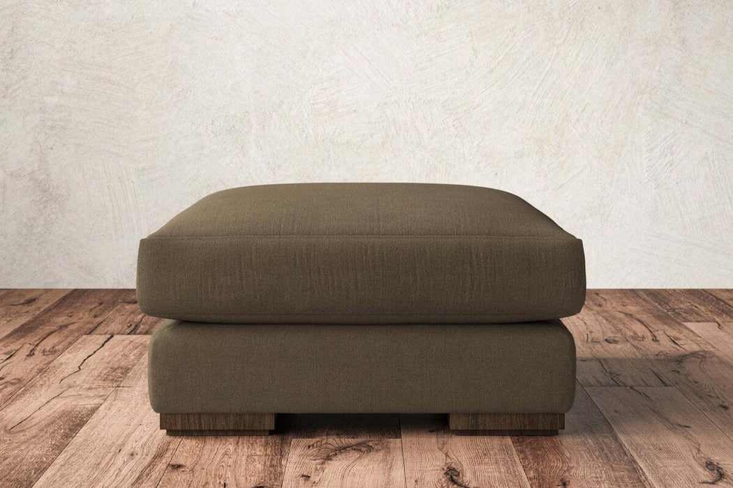 Guddu Medium Footstool - Brera Linen Chestnut