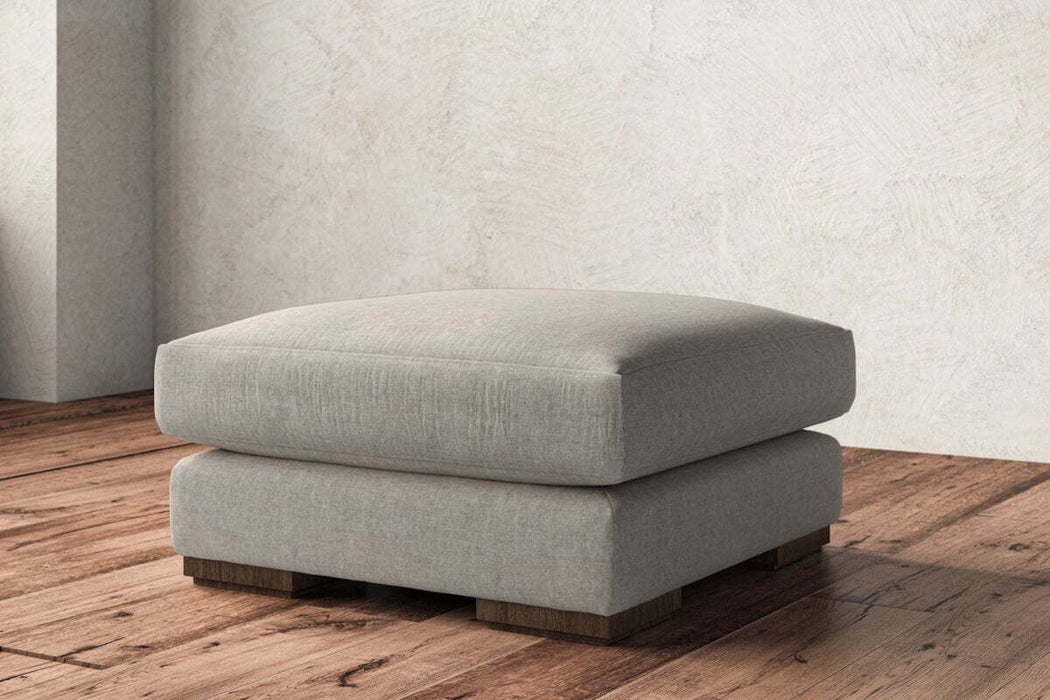 Guddu Medium Footstool Brera Linen Natural