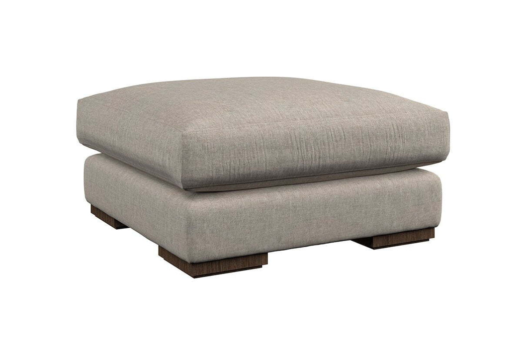 Guddu Medium Footstool - Brera Linen Pebble