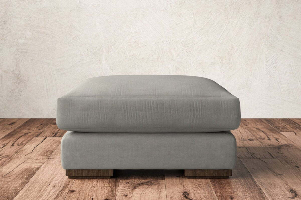 Guddu Medium Footstool - Brera Linen Smoke