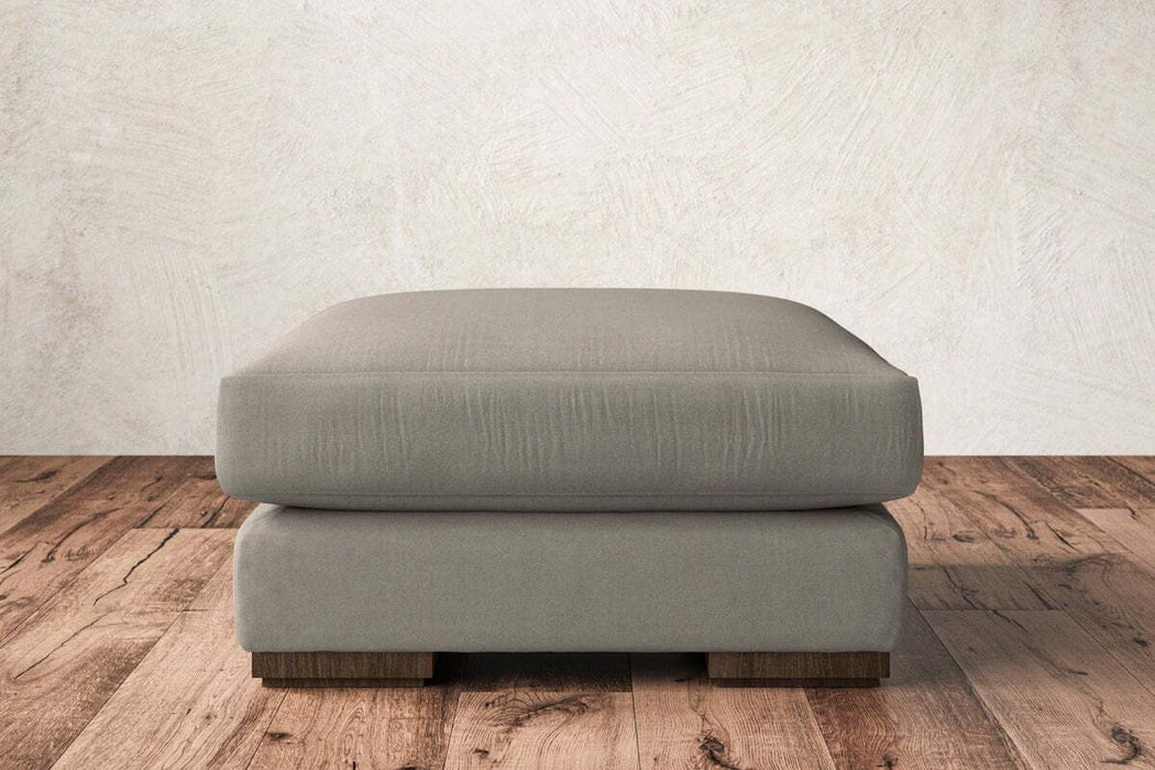 Guddu Medium Footstool - Recycled Cotton Flax
