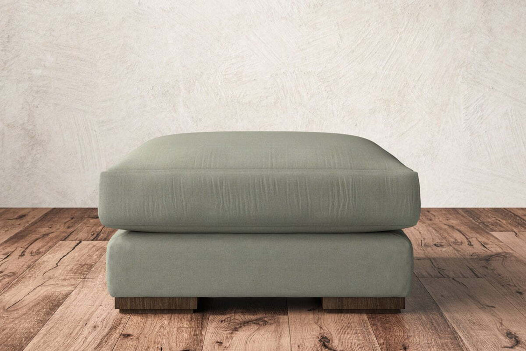 Guddu Medium Footstool - Recycled Cotton Seaspray