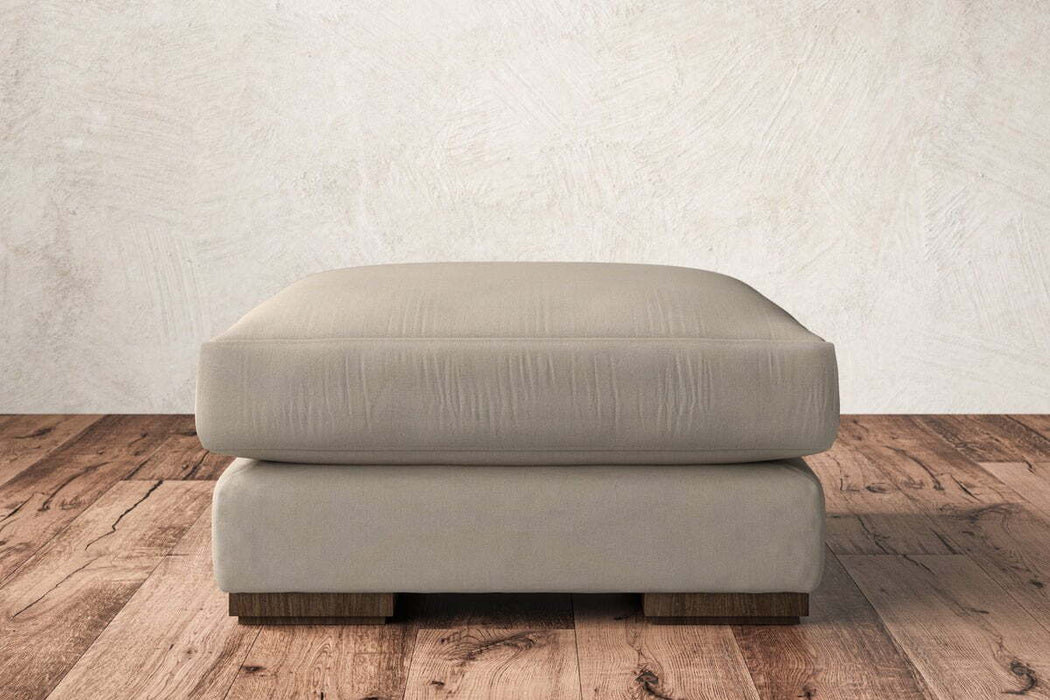 Guddu Medium Footstool - Recycled Cotton Stone