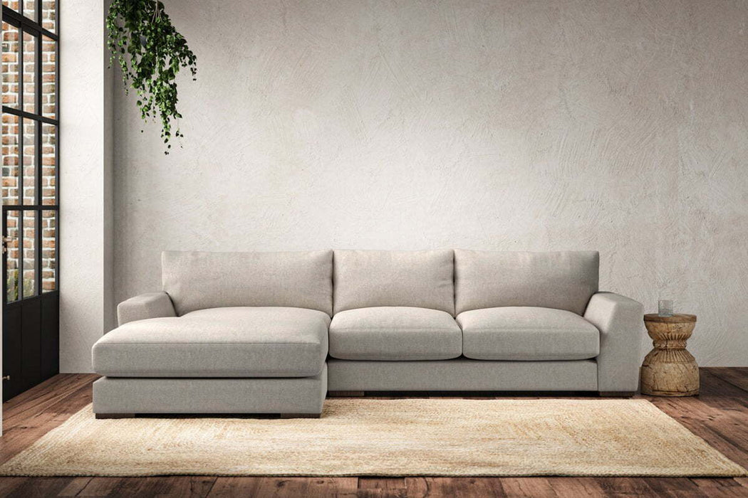 Guddu Medium Left Hand Chaise Sofa Brera Linen Natural