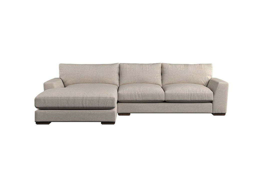 Guddu Medium Left Hand Chaise Sofa - Brera Linen Pebble