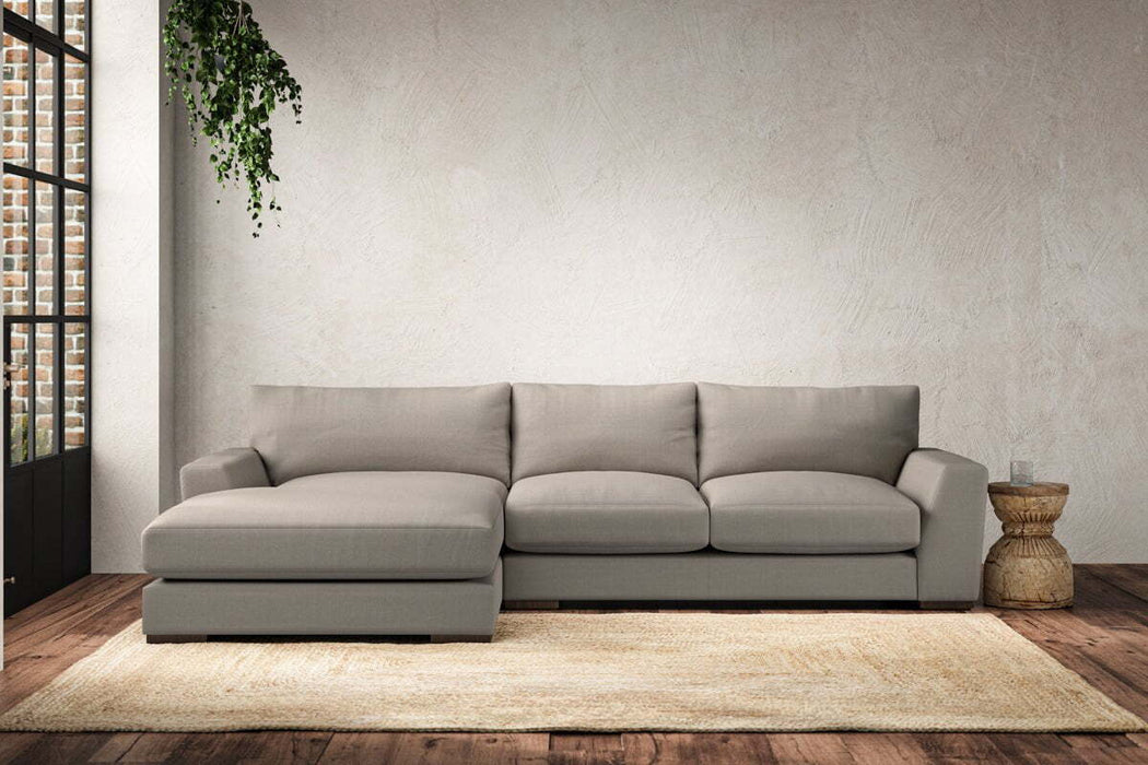 Guddu Medium Left Hand Chaise Sofa - Recycled Cotton Flax