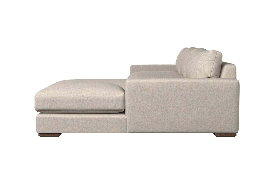 Guddu Medium Right Hand Chaise Sofa - Brera Linen Charcoal