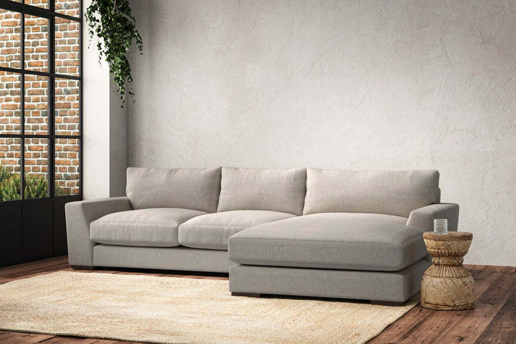 Guddu Medium Right Hand Chaise Sofa Brera Linen Natural