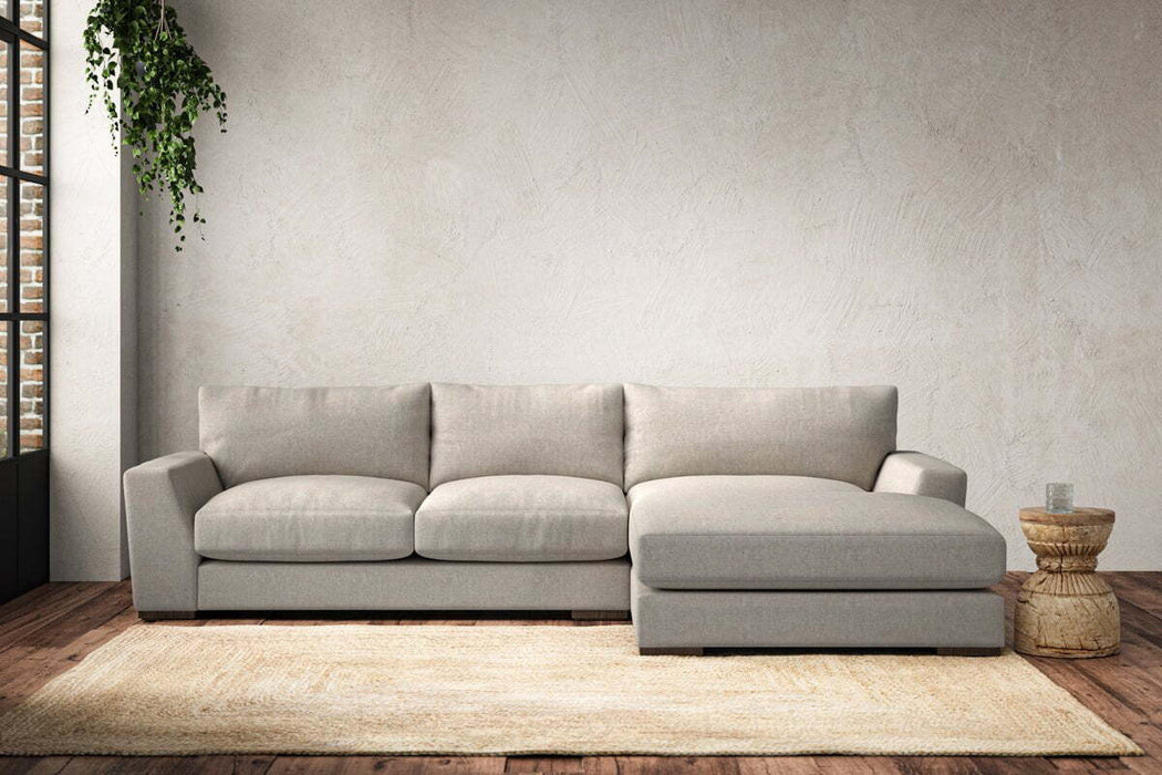 Guddu Medium Right Hand Chaise Sofa Brera Linen Natural