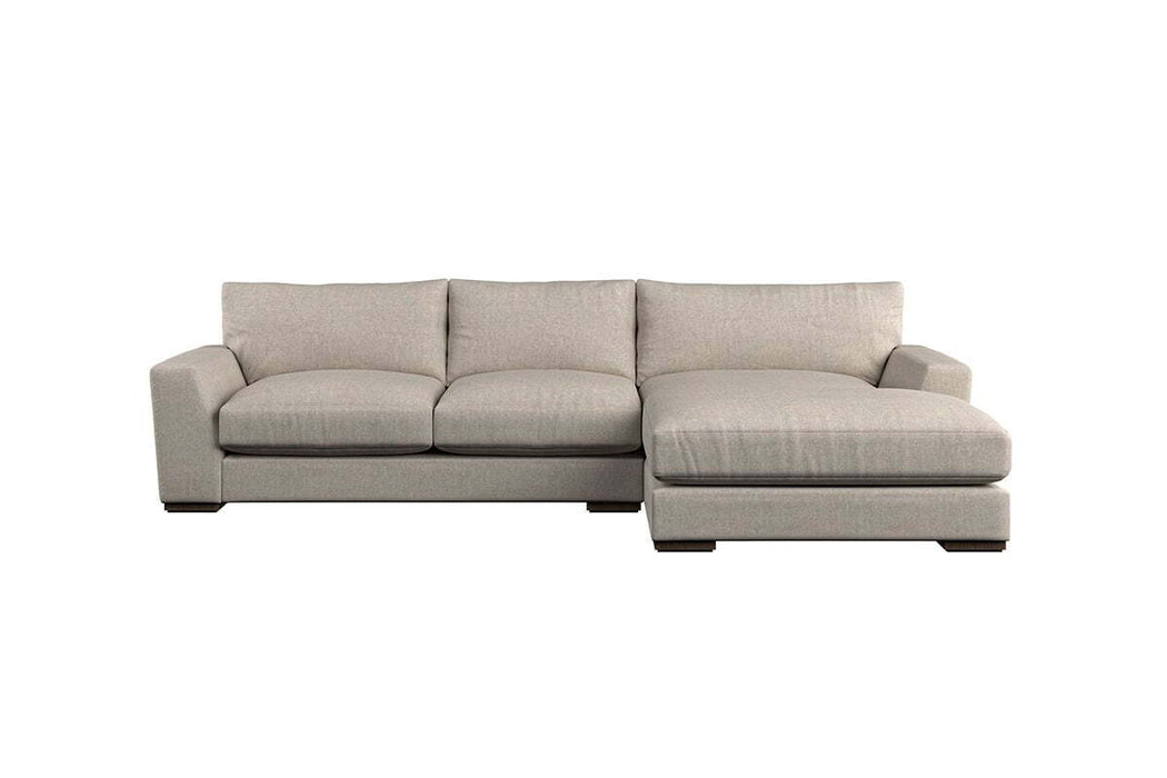 Guddu Medium Right Hand Chaise Sofa - Brera Linen Pebble