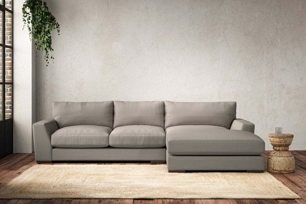 Guddu Medium Right Hand Chaise Sofa - Recycled Cotton Flax