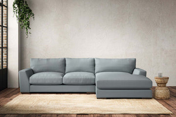 Guddu Medium Right Hand Chaise Sofa - Recycled Cotton Horizon