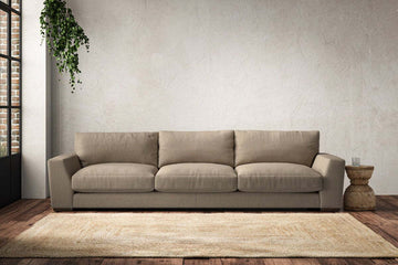 Guddu Super Grand Sofa - Brera Linen Pebble