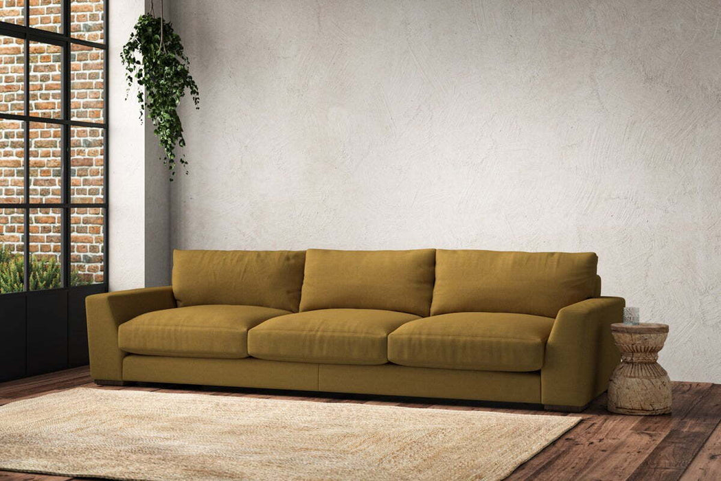 Guddu Super Grand Sofa - Recycled Cotton Ochre