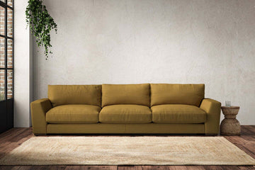 Guddu Super Grand Sofa - Recycled Cotton Ochre