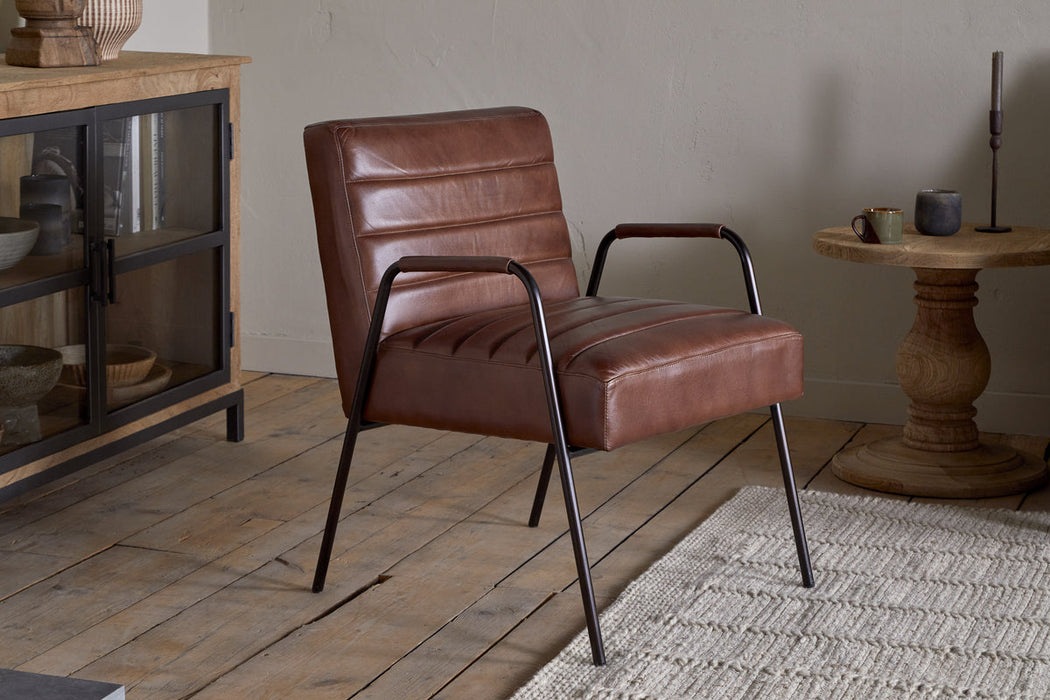Hadithi Leather Occasional Chair Chocolate Brown